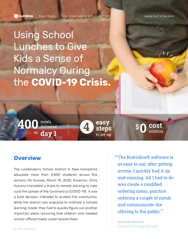 Londonderry School District Partners with Nutrislice to Ensure Students